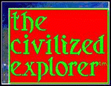 'the civilized explorer' logo, and a lovely one it is.