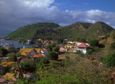 A view of the harbor from the crucifix on Les Saintes, French West Indies.
